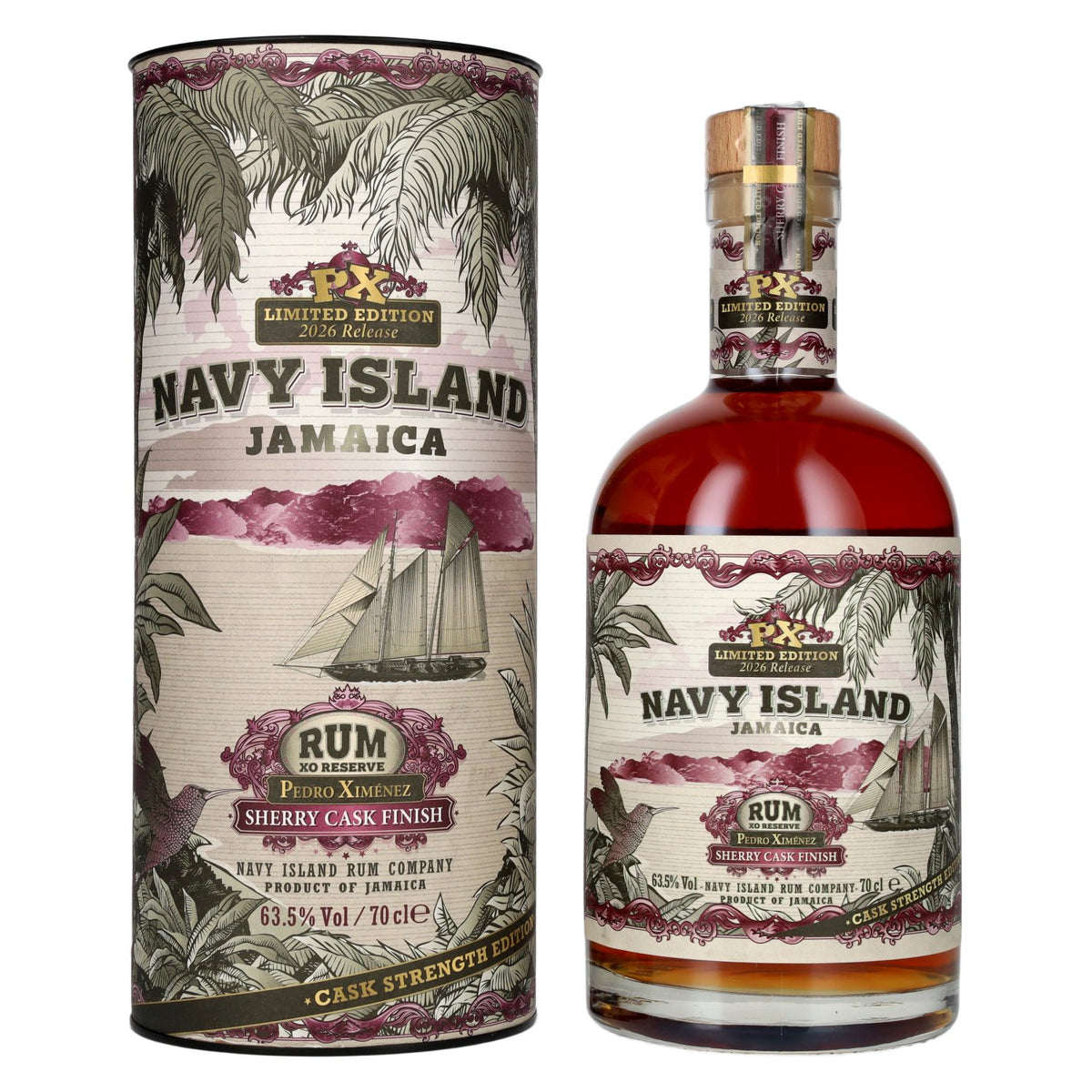 Navy Island Rum JAMAICA XO Reserve Rum Pedro Ximénez Sherry Cask Finish Strength 2026 63.5% vol. 0.7l in a gift box