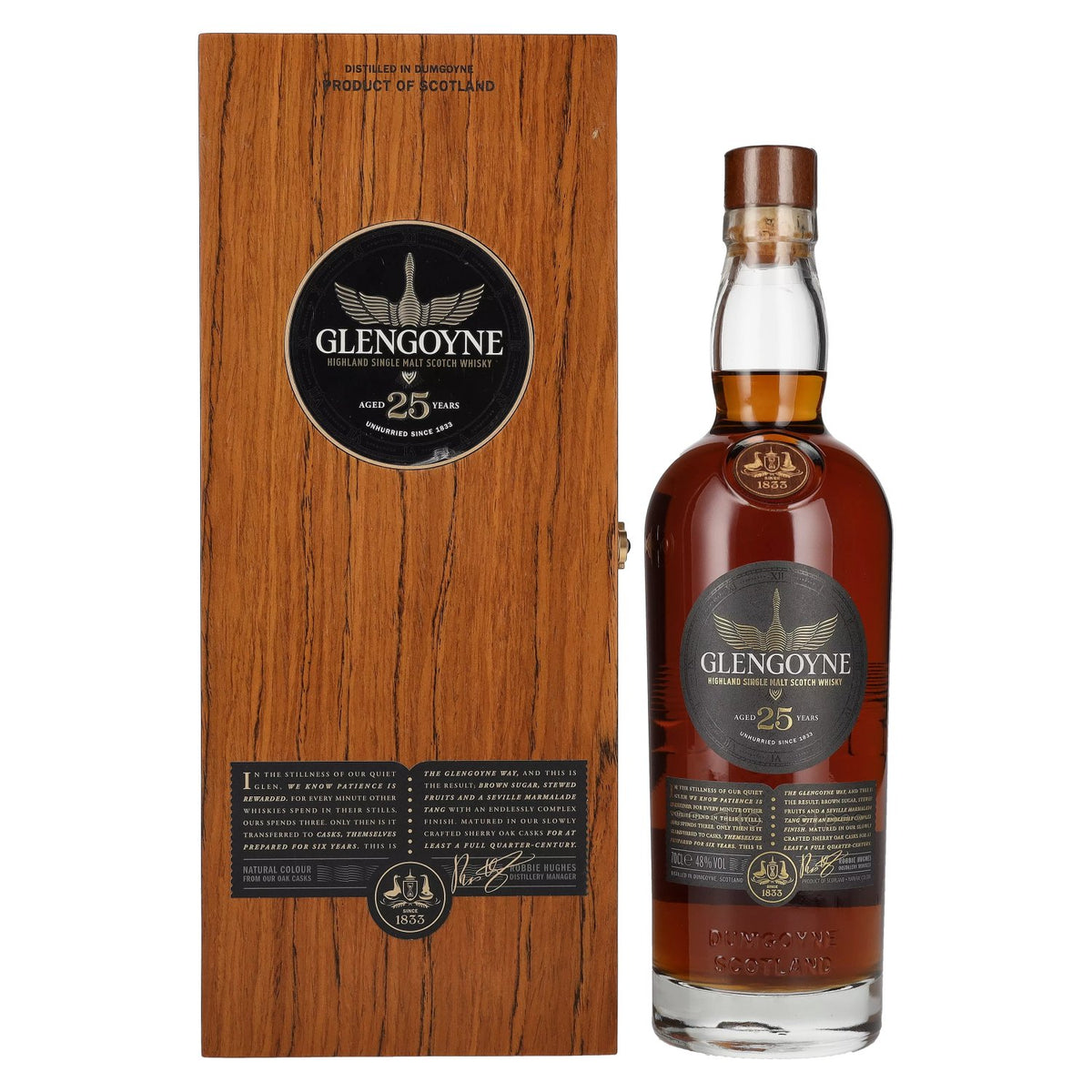 Glengoyne 25 Years Old Highland Single Malt 48% Vol. 0.7L in Wooden Box