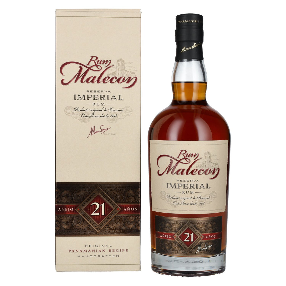 Rum Malecon Añejo 21 Years Imperial Reserve 40% Vol. 0.7l in gift box