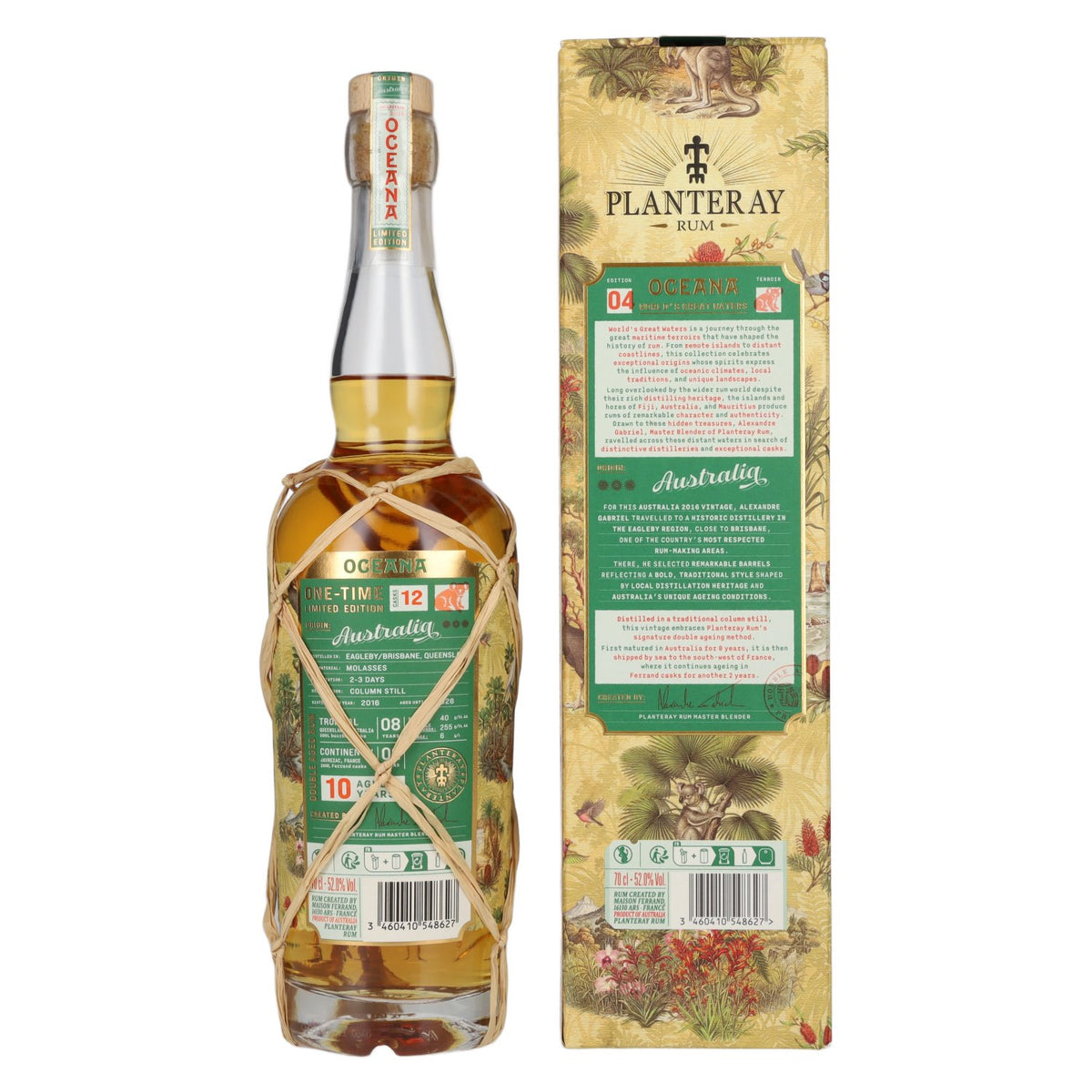 Planteray Rum AUSTRALIA ONE-TIME Oceana Collection Limited Edition 2016 52% vol. 0.7 l in a gift box