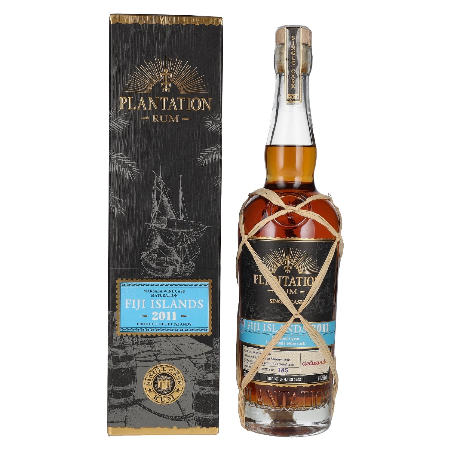 Plantation Rum FIJI 2011 Single Cask Marsala Finish by delicando 2023 51.7% Vol. 0.7L in Gift Box