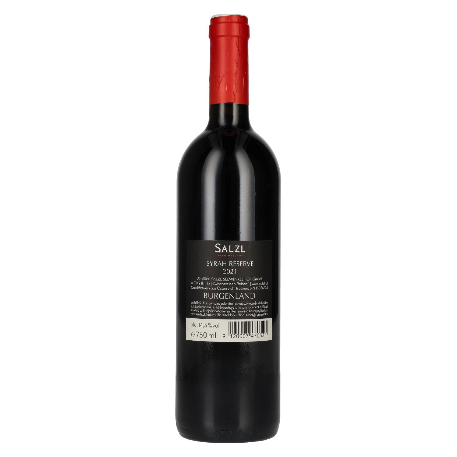 Salzl Syrah Reserve 2021 14,5% Vol. 0,75l