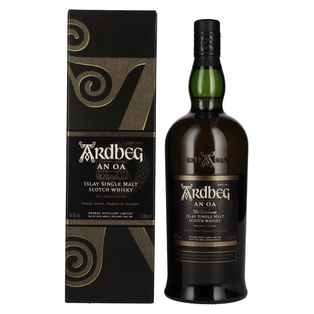 Ardbeg AN OA Islay Single Malt 46.6% Vol. 1L in gift box
