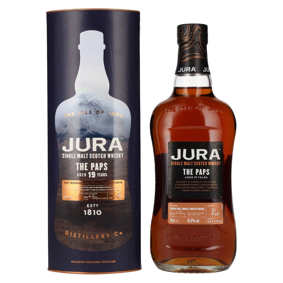 Jura THE PAPS 19 Years Old Single Malt Scotch Whisky 45.6% Vol. 0.7L in Gift Box