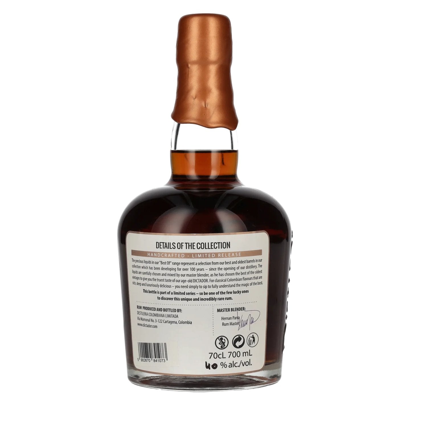 Dictador BEST OF 1987 EXTREMO Rum 30YO/050317/EX-SH298 40% Vol. 0,7l