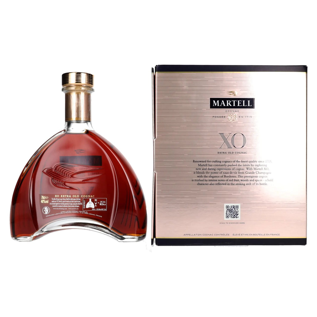 Martell XO Extra Old Cognac 40% vol. 0.7 l in a gift box