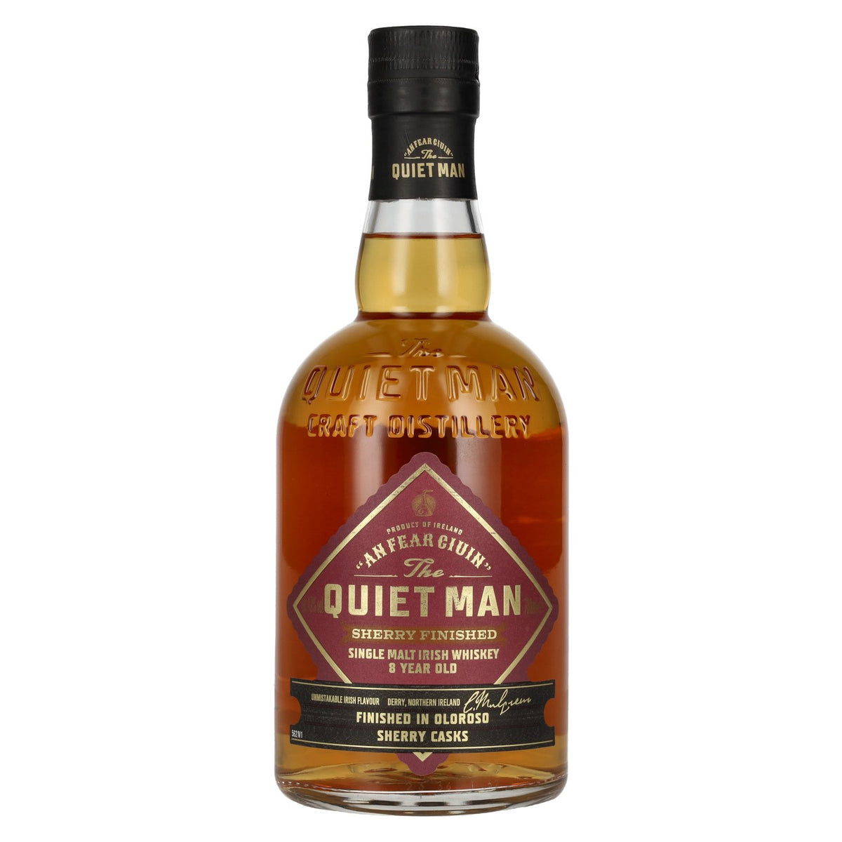 The Quiet Man AN FEAR CIUIN 8 Year Old SHERRY CASK Single Malt Irish Whiskey 43% Vol. 0,7l