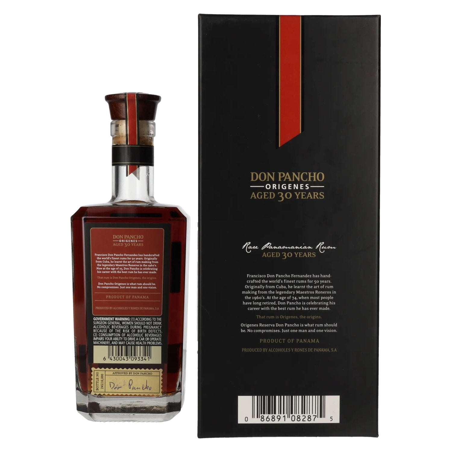 Don Pancho ORIGENES 30 Years Old Rare Panamanian Rum 40% Vol. 0.7l in Gift Box