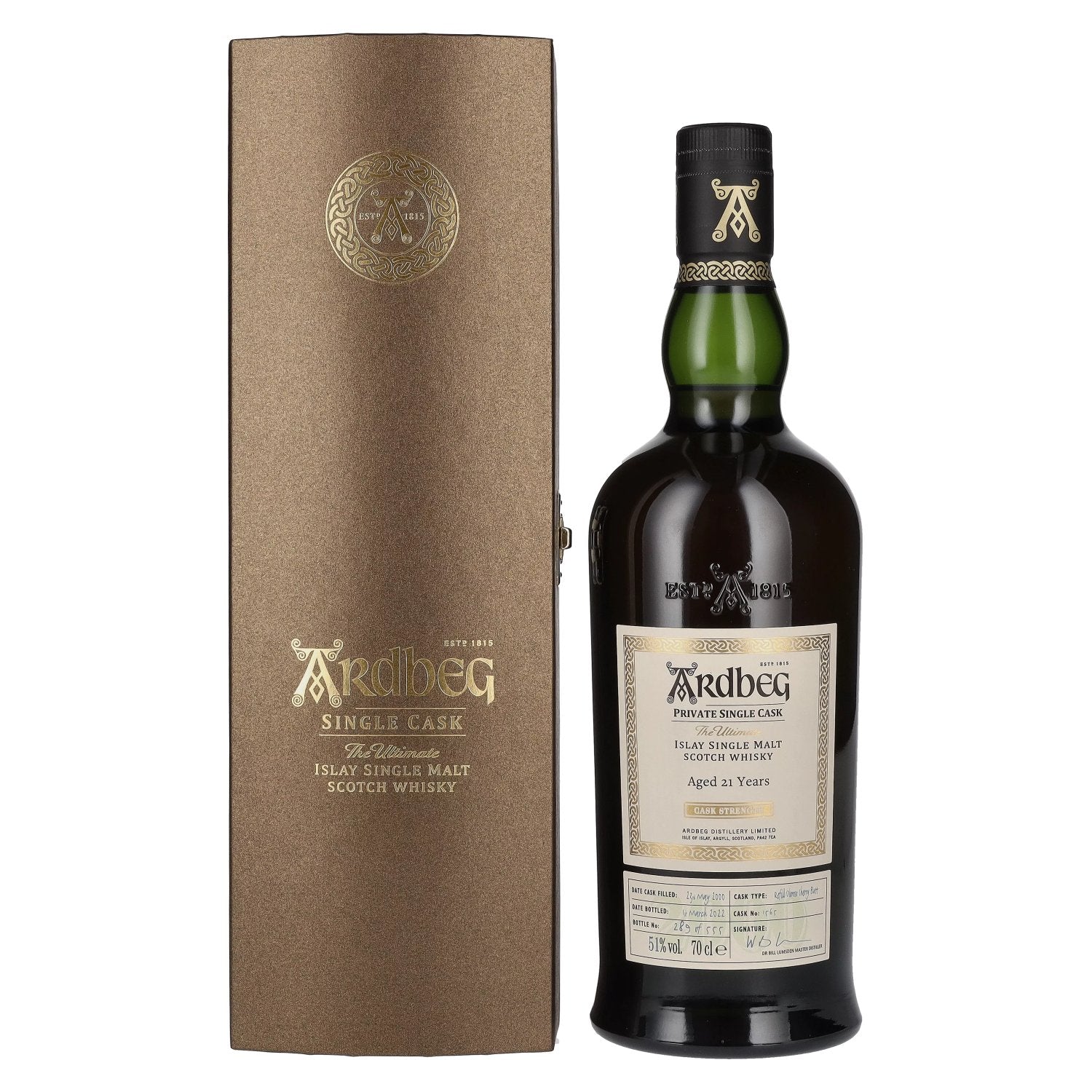 Ardbeg 21 Years Old The Ultimate Private Single Cask Whisky 51% Vol. 0.7l in Gift Box