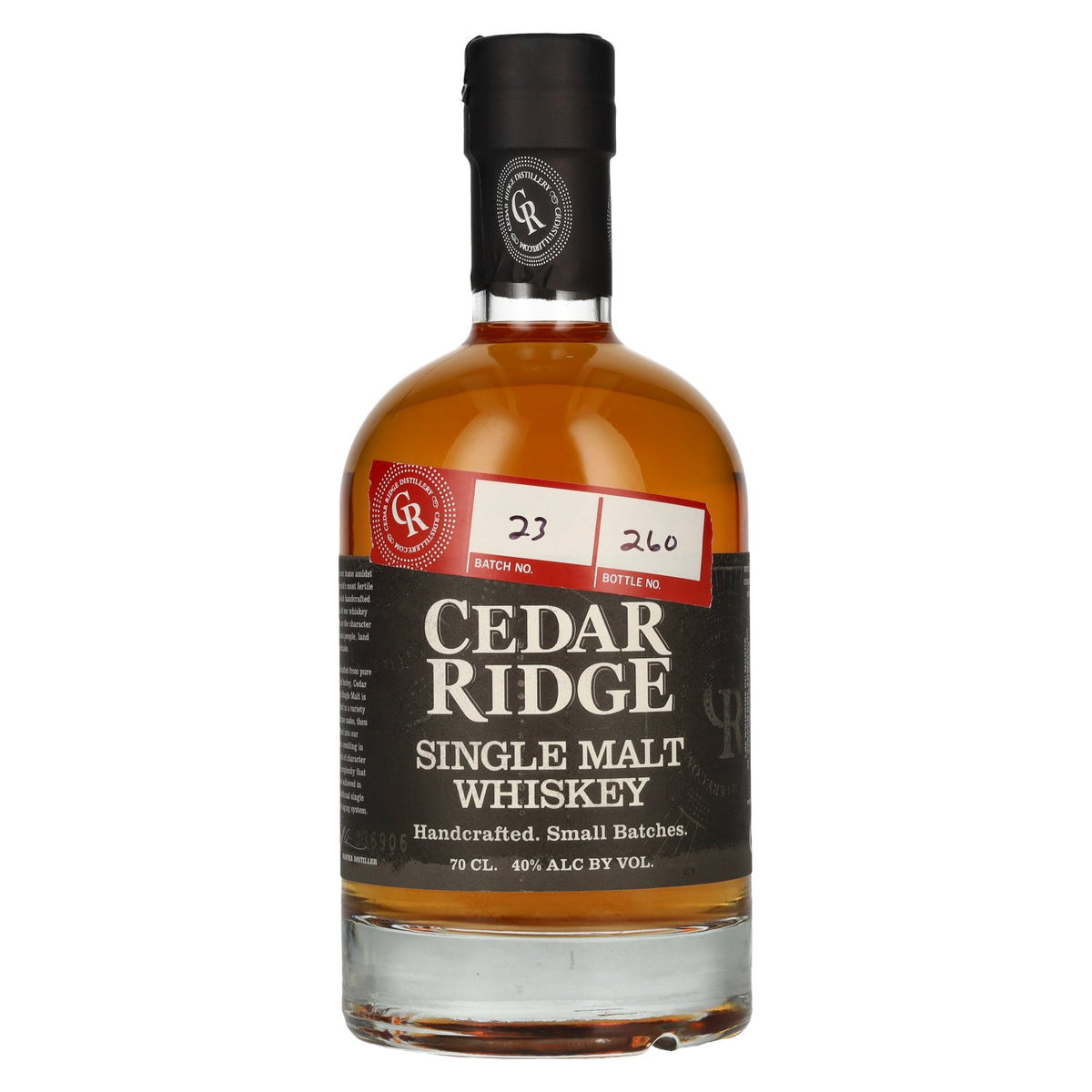 Cedar Ridge SINGLE MALT WHISKEY 40% Vol. 0.7l