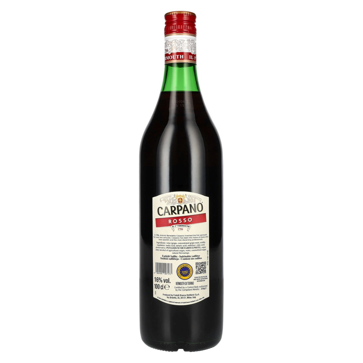 Carpano Classico Rosso Vermouth 16% vol. 1 litre