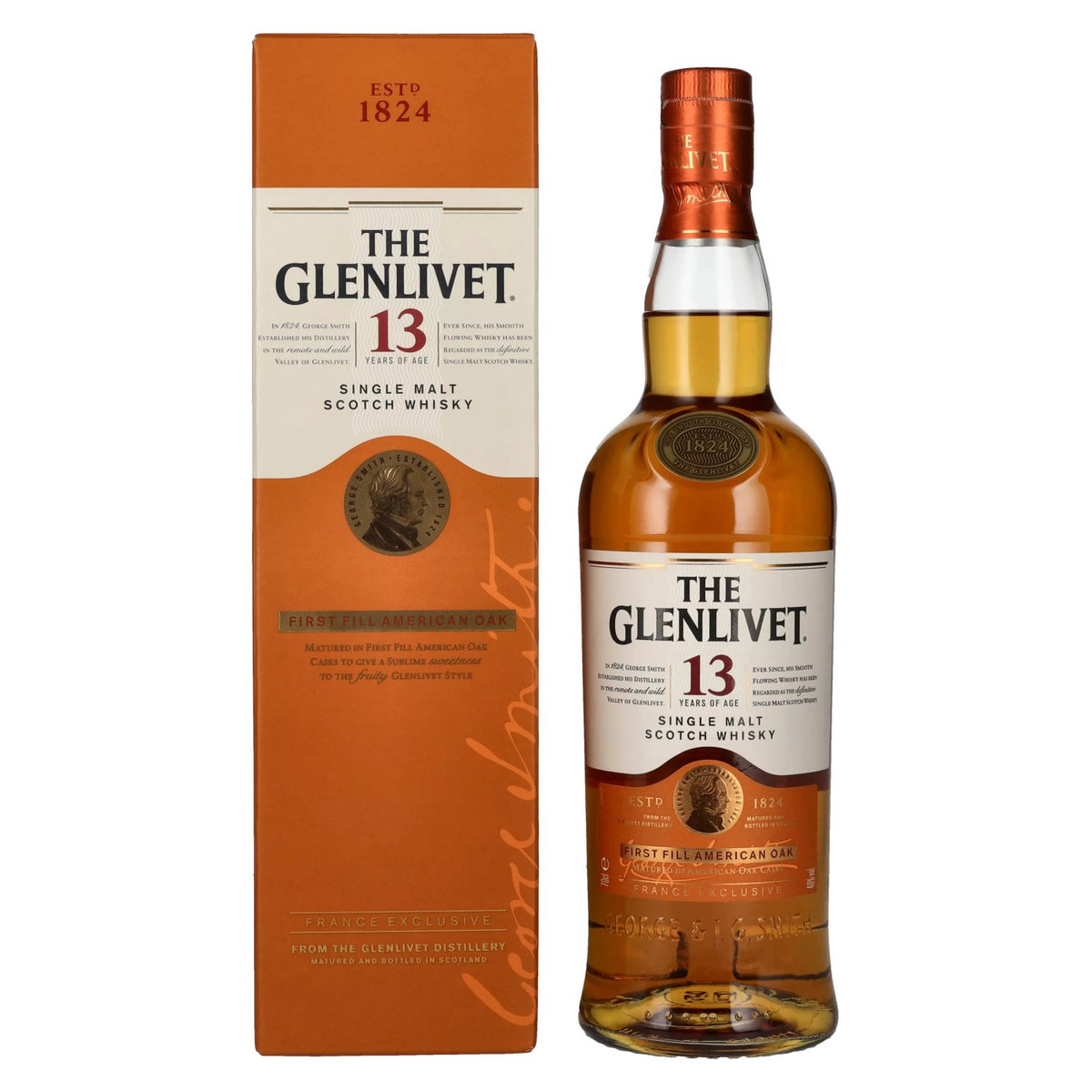 The Glenlivet 13 Years Old FIRST FILL AMERICAN OAK 40% Vol. 0,7l in Geschenkbox