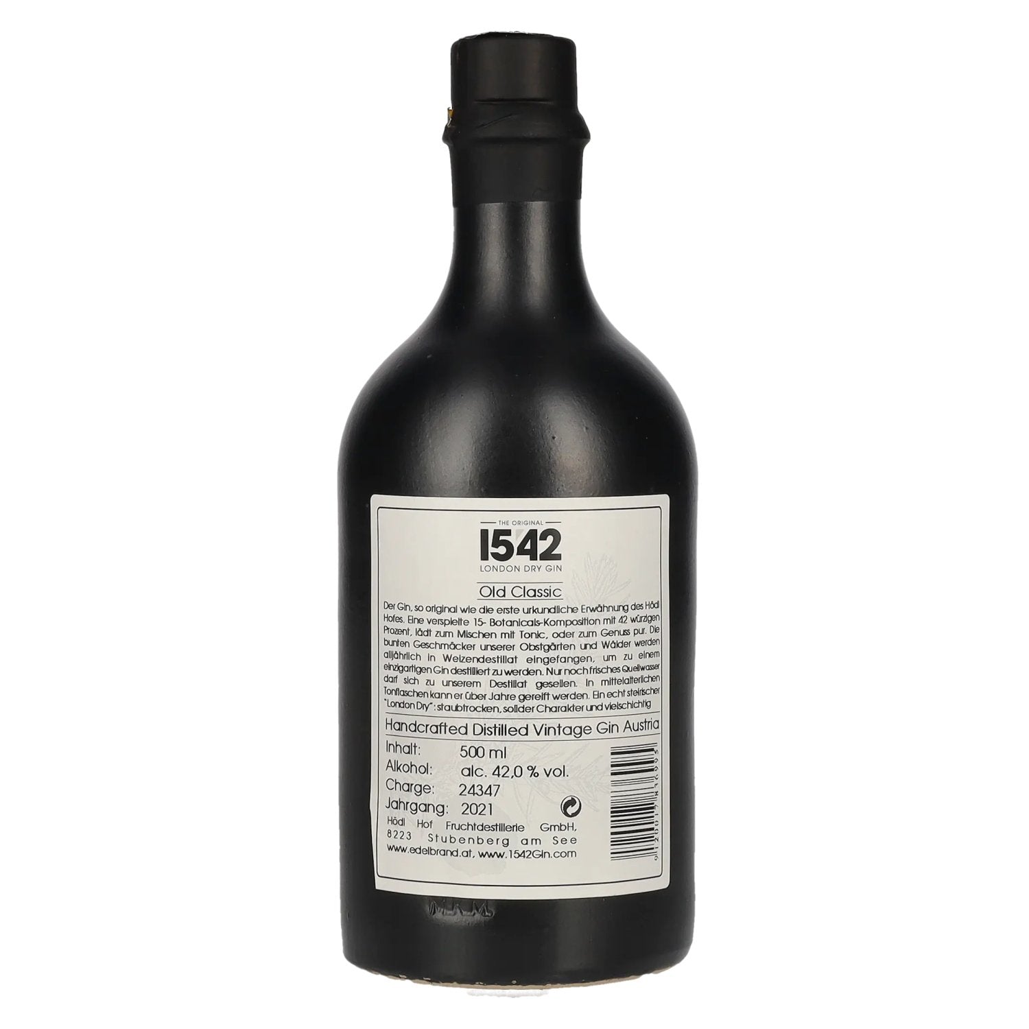 1542 The Original Old Classic London Dry Gin 2021 42% Vol. 0.5l