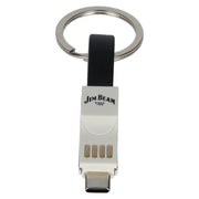 Jim Beam key ring with USB cable