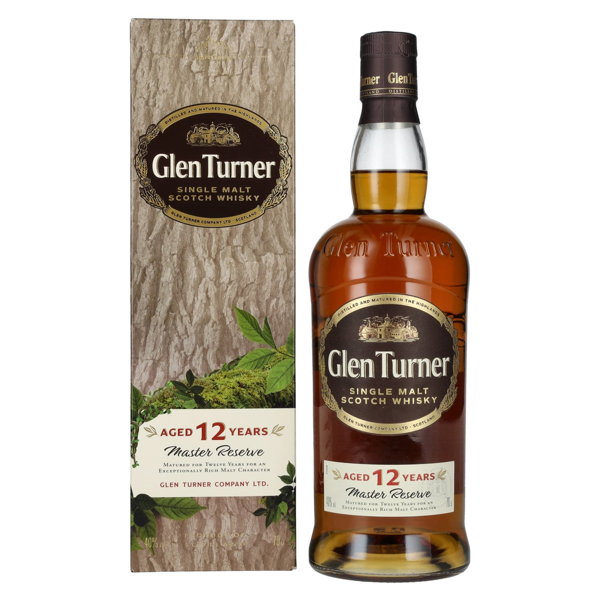 Glen Turner 12 Years Old Master Reserve Single Malt Scotch Whisky 40% Vol. 0,7l in Geschenkbox