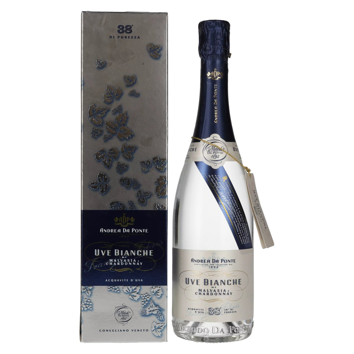 Andrea Da Ponte White Malvasia and Chardonnay 38% ABV 0.7l in a gift box