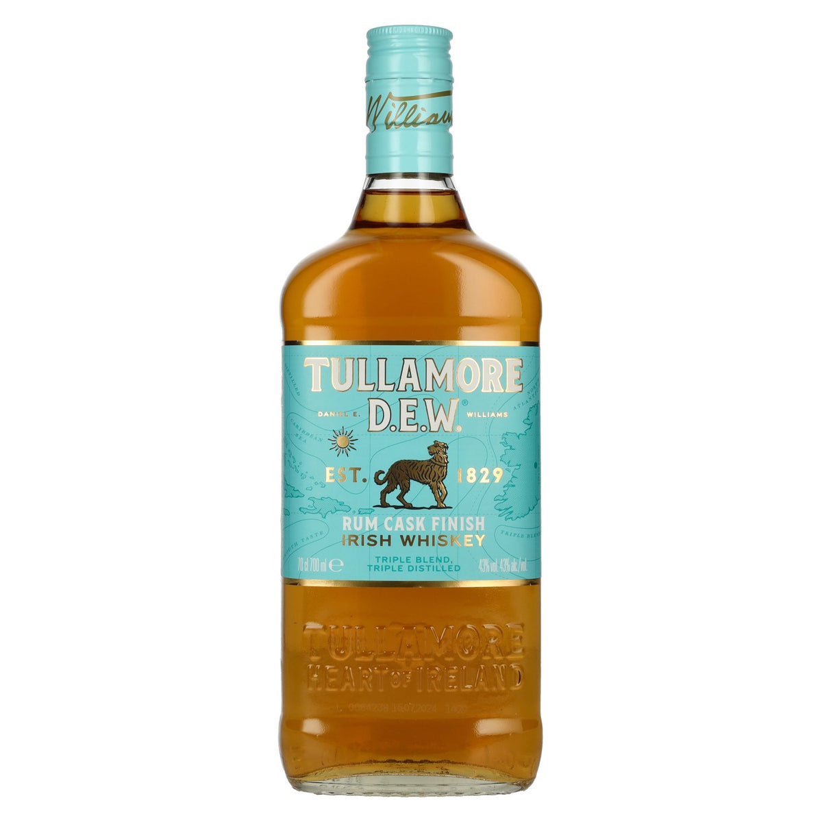 Tullamore D.E.W. Irish Whiskey RUM CASK FINISH 43% Vol. 0.7l