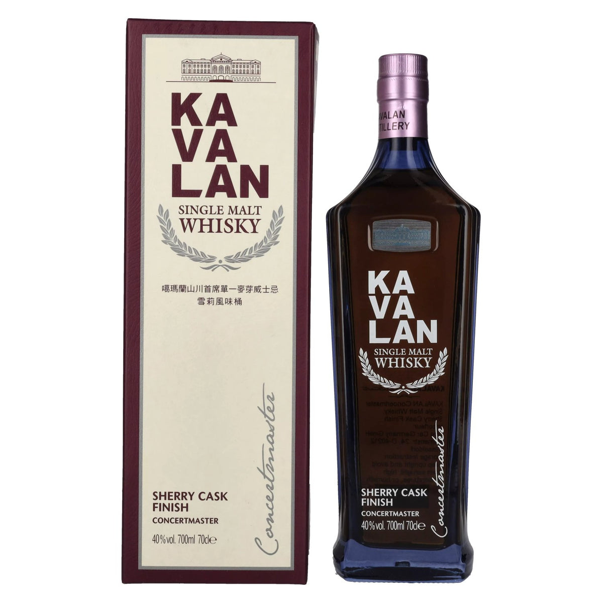Kavalan CONCERTMASTER Sherry Cask Finish Single Malt Whisky 40% Vol. 0.7l in gift box