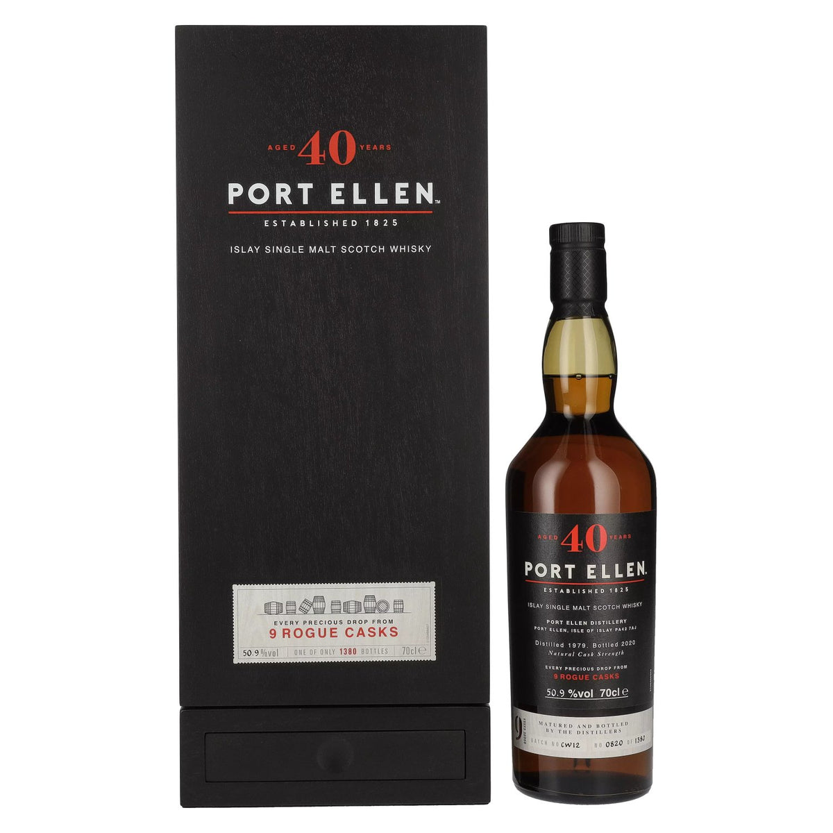 Port Ellen 40 Years Old 1979/2020 9 Rogue Casks 50.9% Vol. 0.7l in gift box