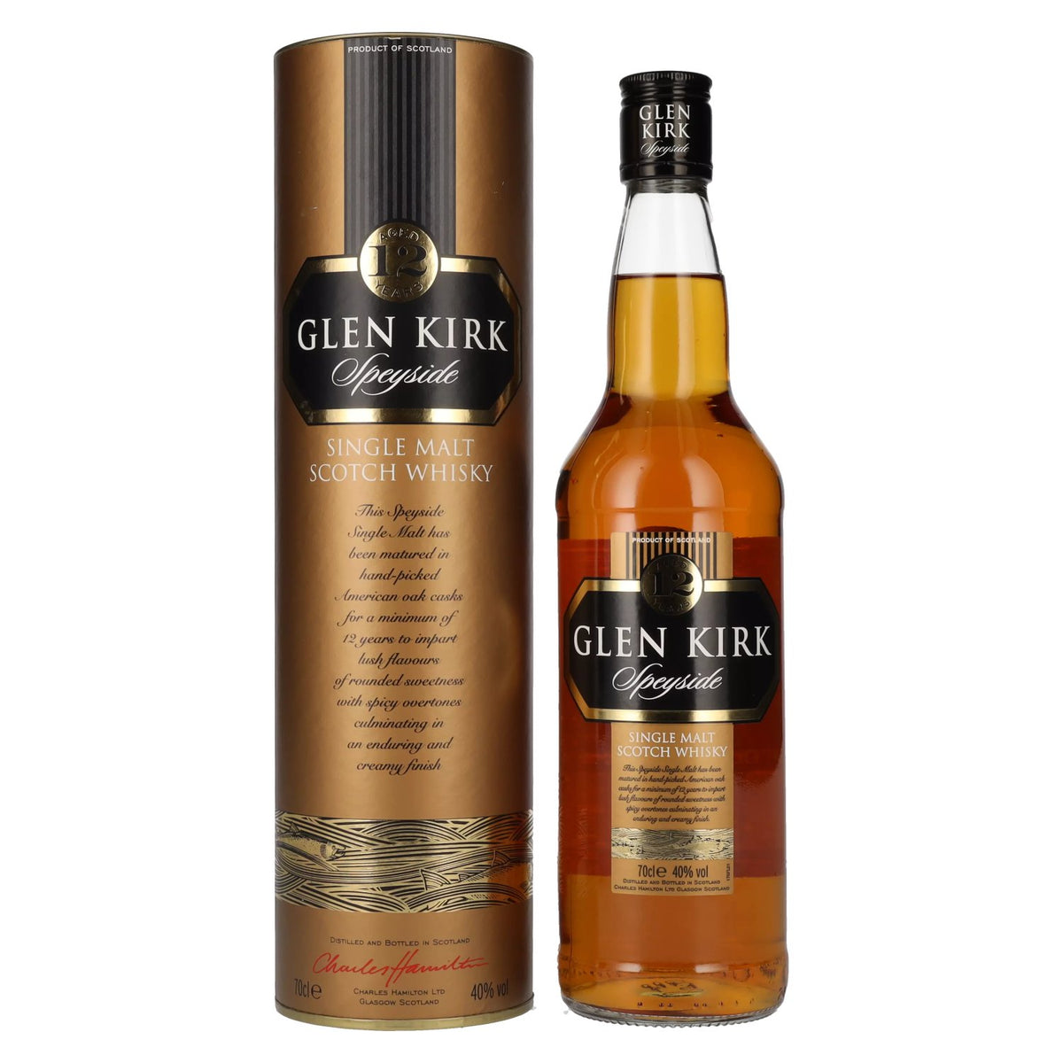 Glen Kirk 12 Years Old Single Malt Scotch Whisky 40% Vol. 0.7l in gift box