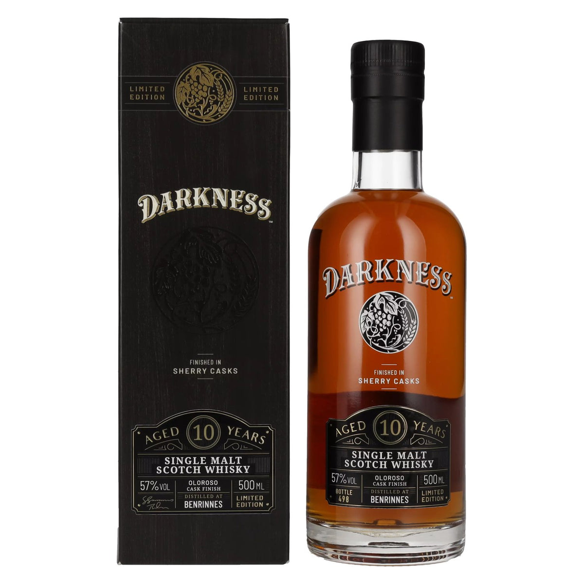Darkness BENRINNES 10 Years Old OLOROSO CASK FINISH 57% Vol. 0.5L in gift box