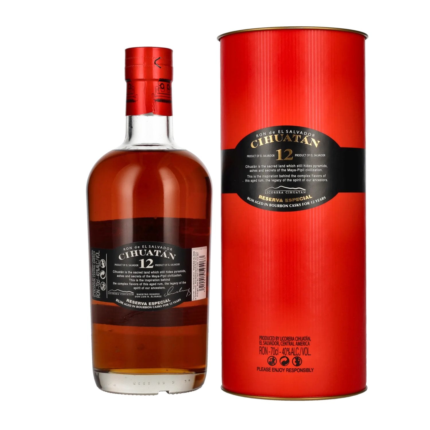 Cihuatán 12 Solera Reserva Especial Rum 40% Vol. 0.7L in Gift Box