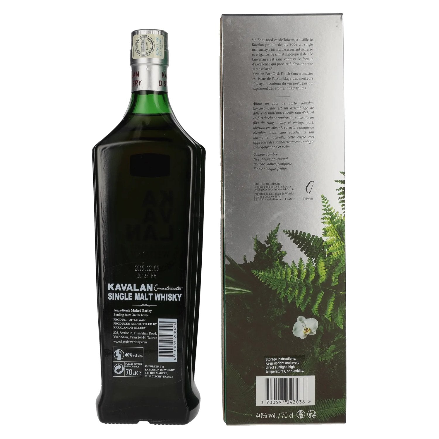 Kavalan CONCERTMASTER Port Cask Finish Festif Edition Single Malt Whisky 40% Vol. 0,7l in Geschenkbox