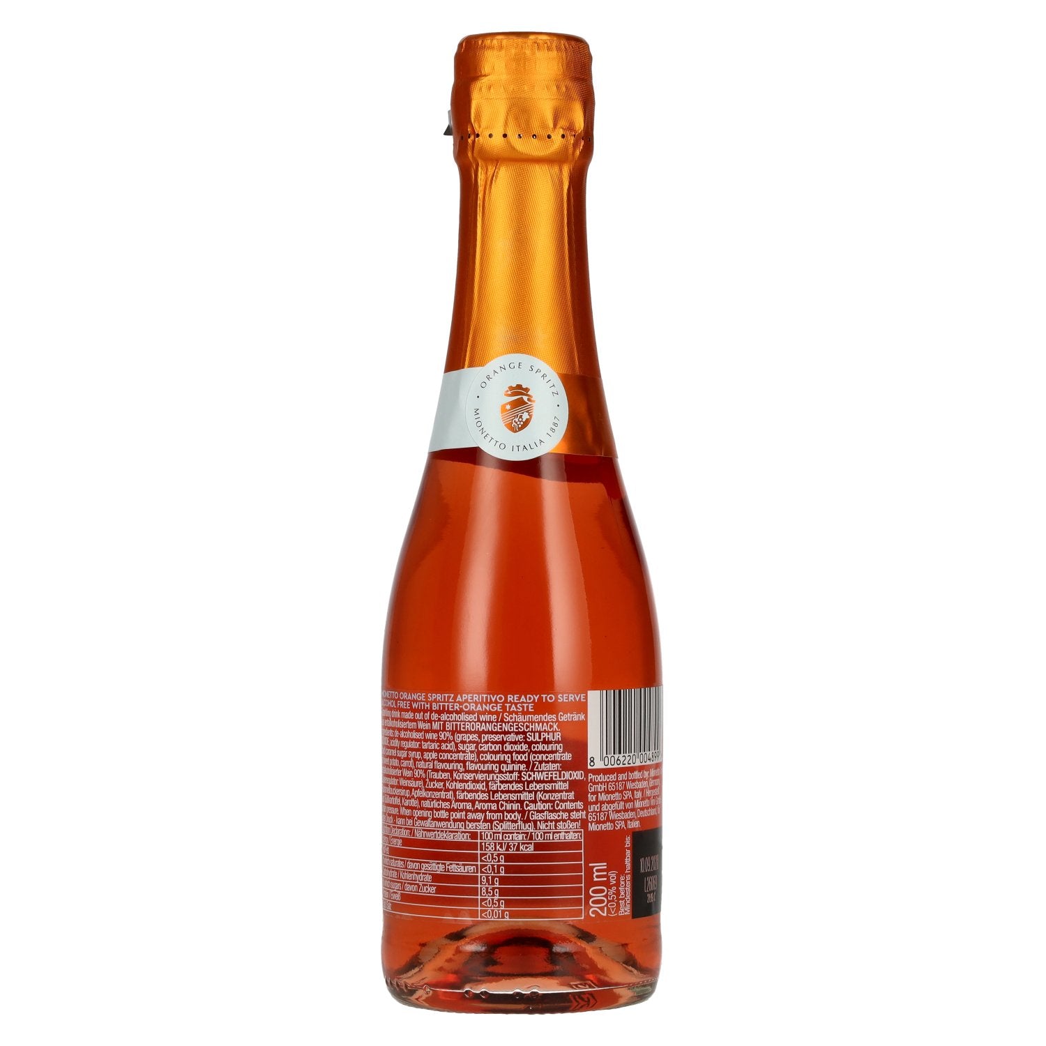Mionetto Orange Spritz Aperitivo Alcohol Free Ready To Serve 0,2l