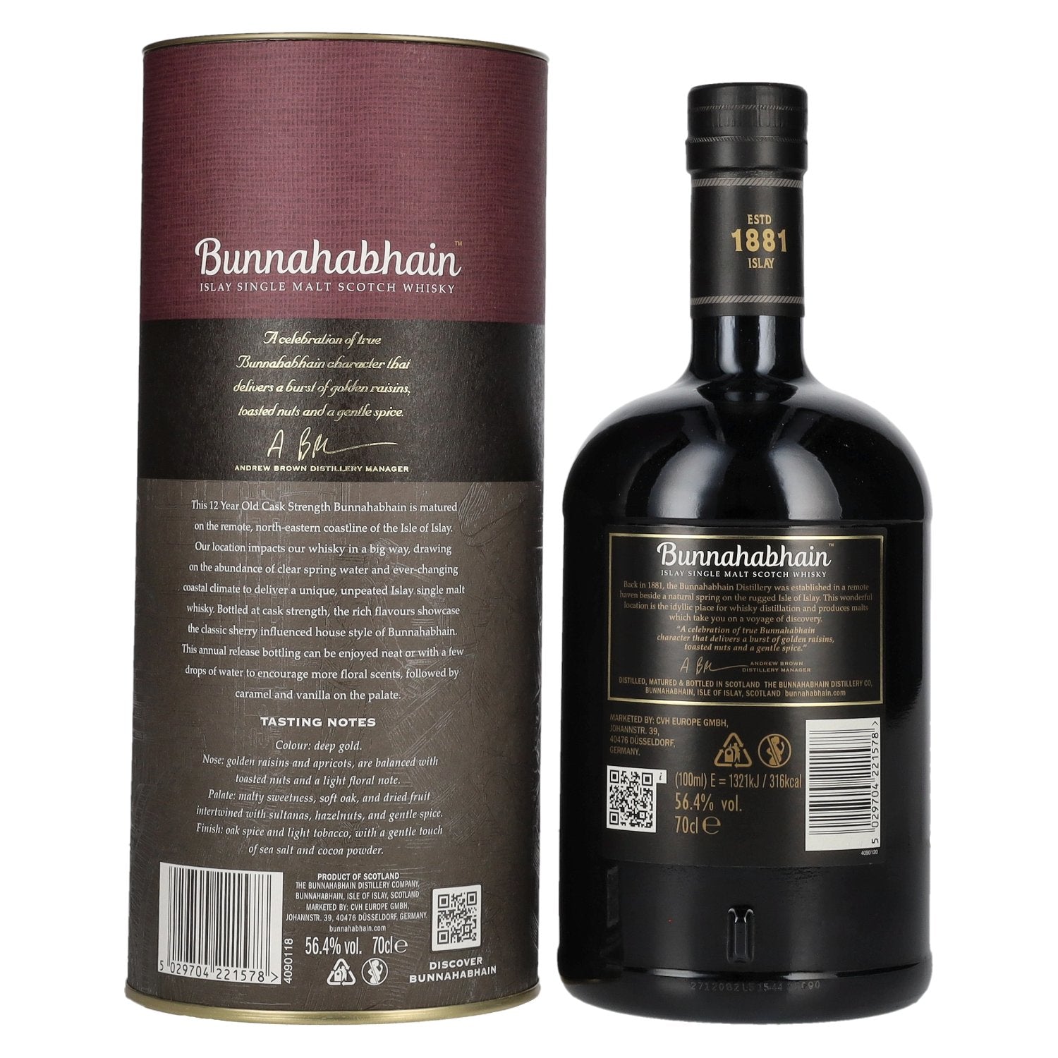 Bunnahabhain 12 Years Old Islay Single Malt Cask Strength Edition 2025 56.4% Vol. 0.7l in gift box