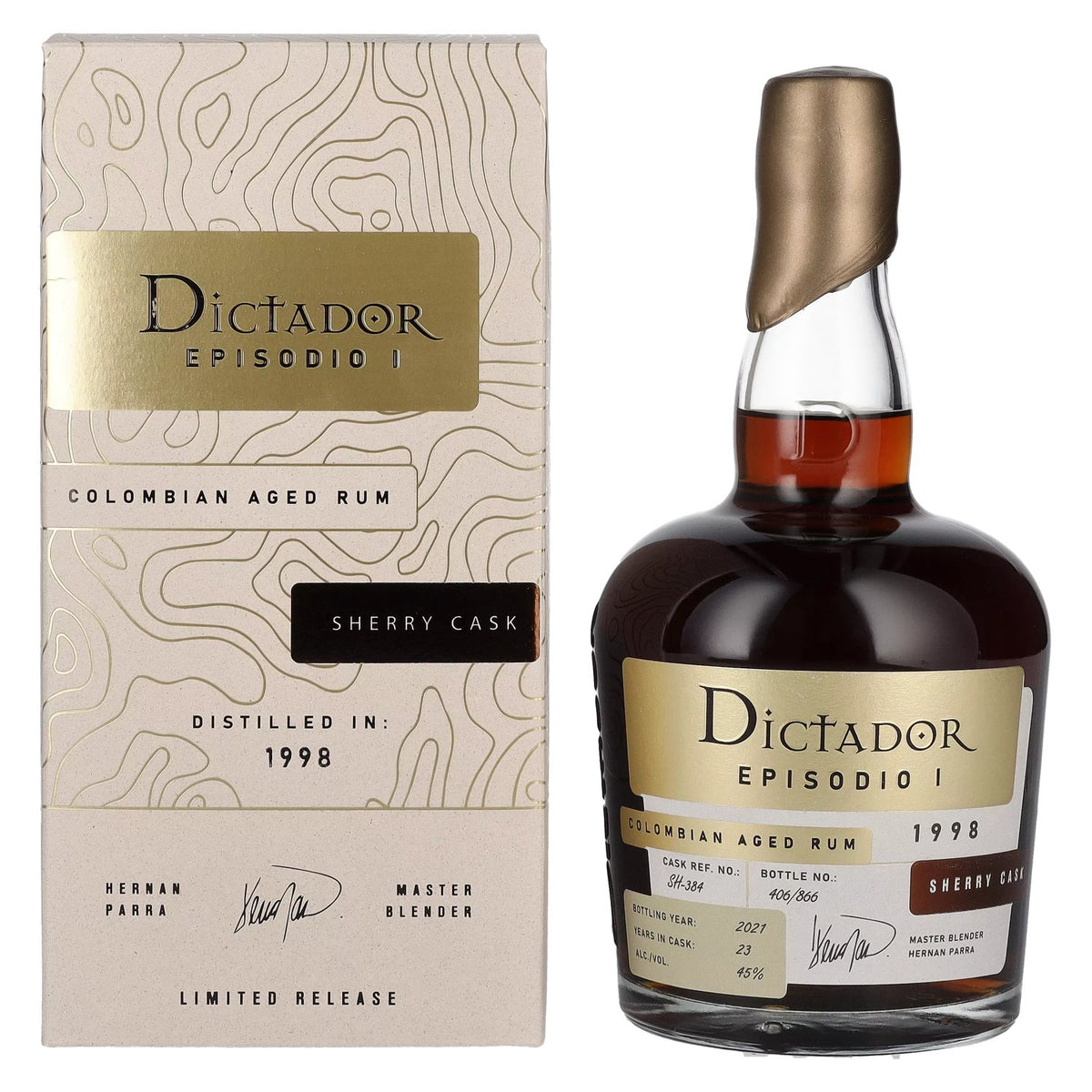 Dictador EPISODIO I 23 Years Old SHERRY CASK Rum 1998 45% Vol. 0.7L in Gift Box
