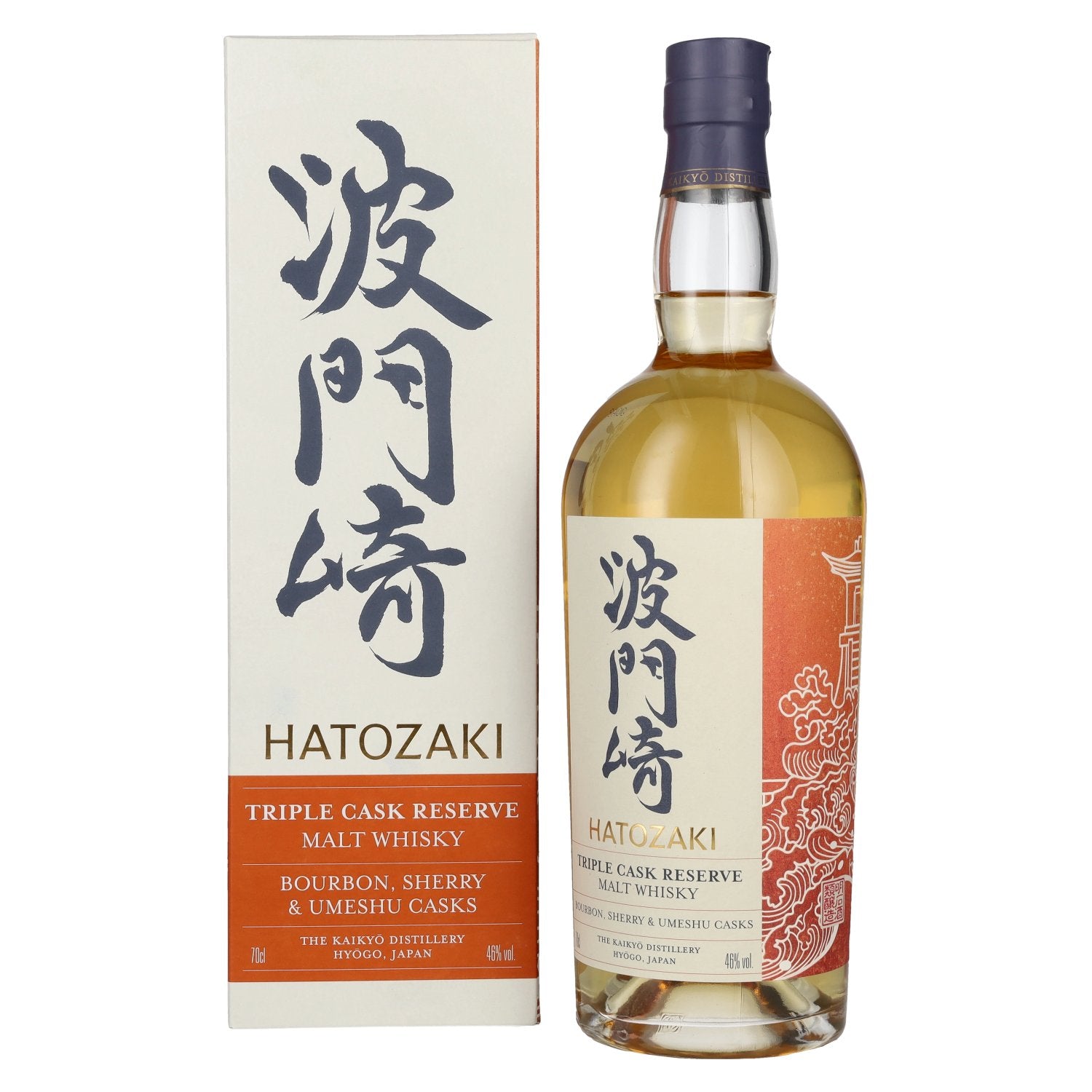 Hatozaki Triple Cask Reserve Malt Whisky 46% Vol. 0.7l in gift box