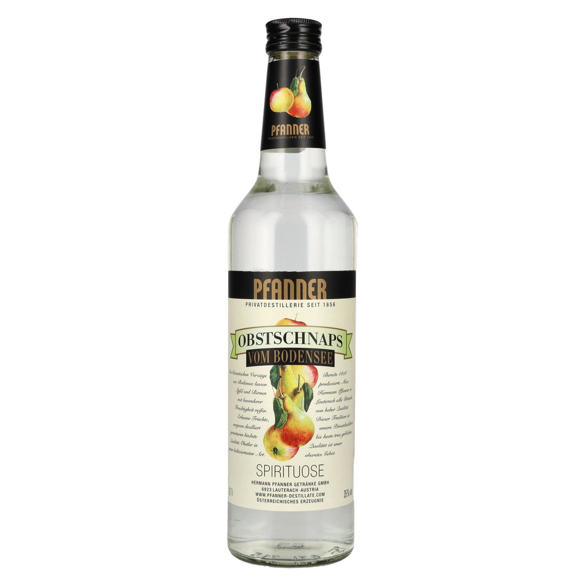 Pfanner Fruit Schnapps from Lake Constance, 35% ABV, 0.7 litres