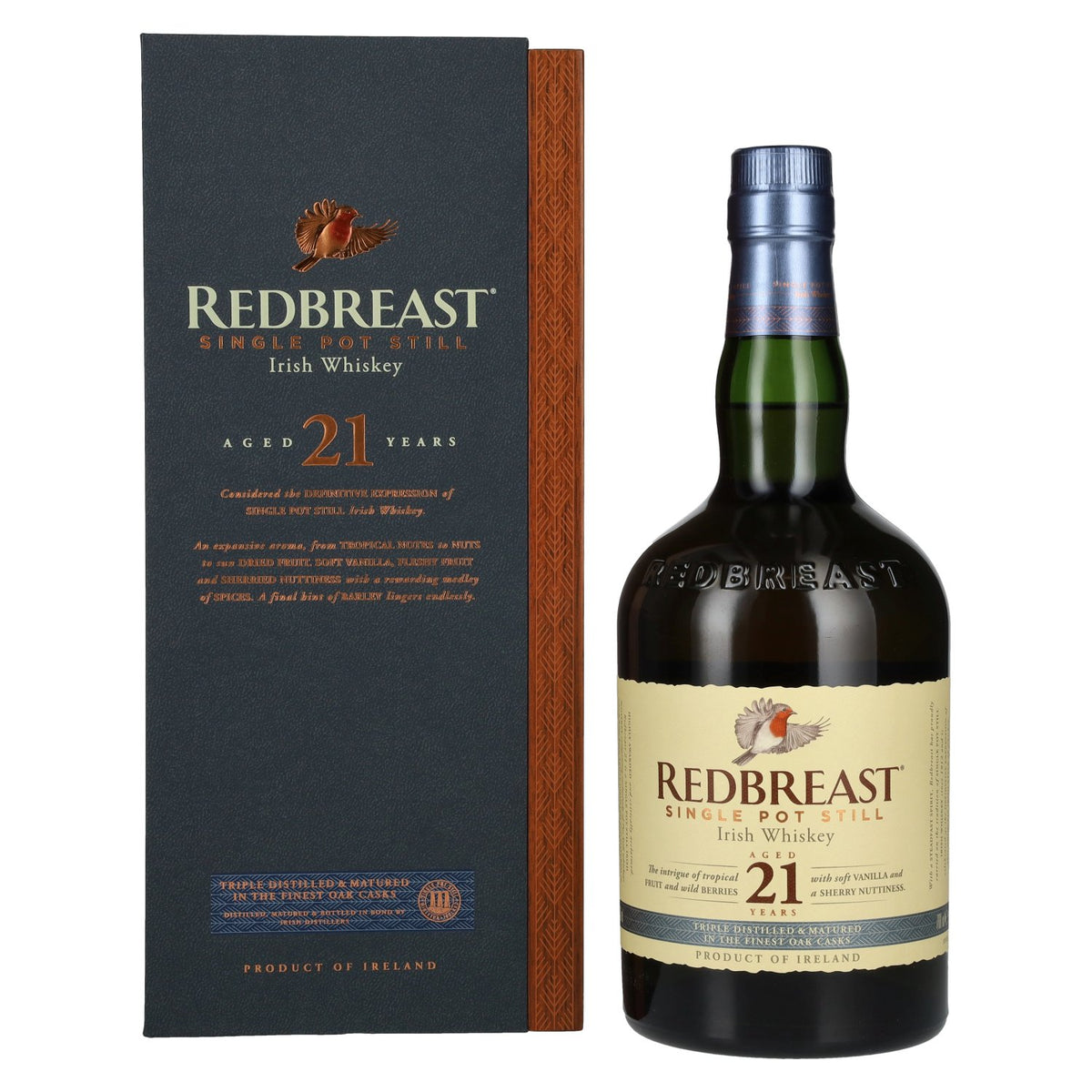 Redbreast 21 Years Old Single Pot Still Irish Whiskey 46% Vol. 0.7l in Wooden Box