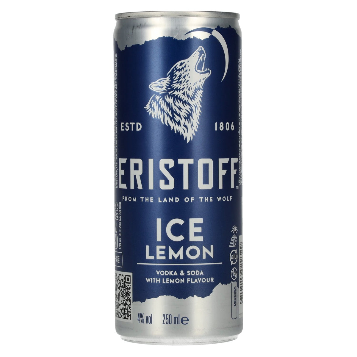 Eristoff Ice Lemon 4% ABV, 0.25l can, deposit required