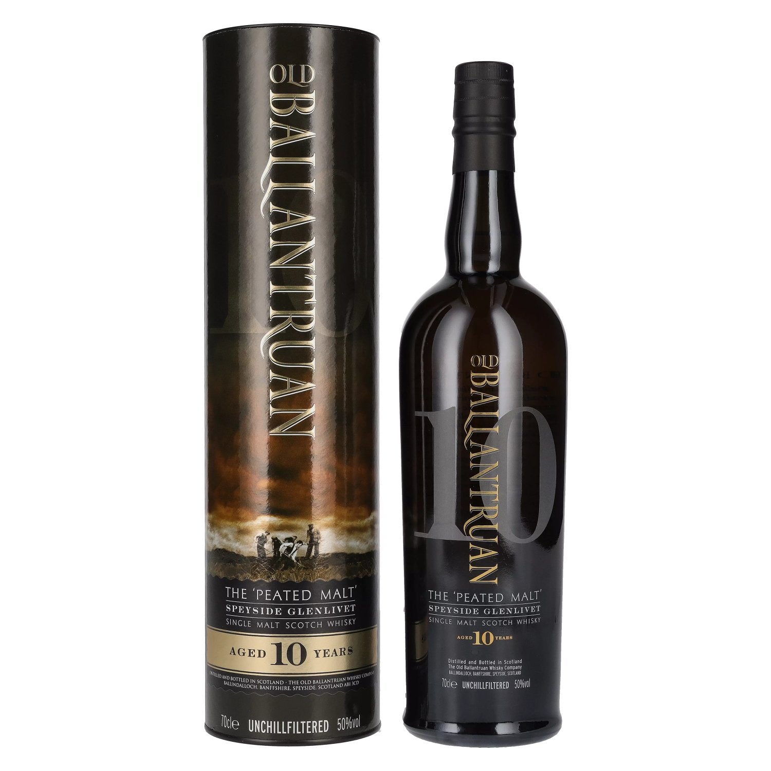 Old Ballantruan 10 Years Old THE PEATED MALT 50% Vol. 0,7l in Geschenkbox