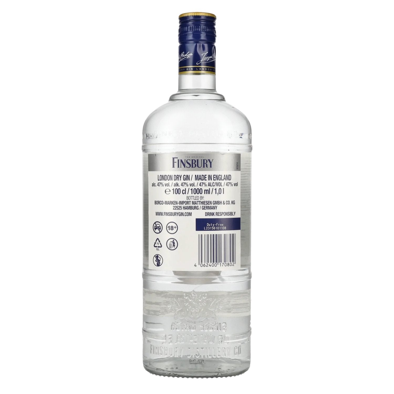 Finsbury 47 London Dry Gin Platinum Edition 47% Vol. 1L