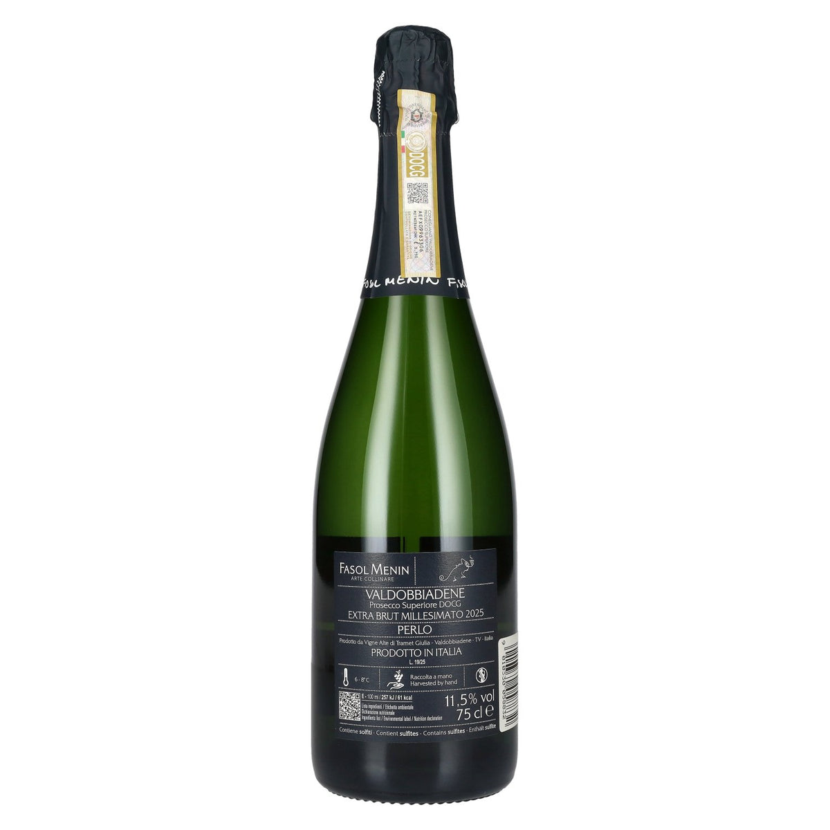 Fasol Menin Valdobbiadene Prosecco Superiore Perlo Extra Brut Millesimato DOCG 2025 11,5% Vol. 0,75l