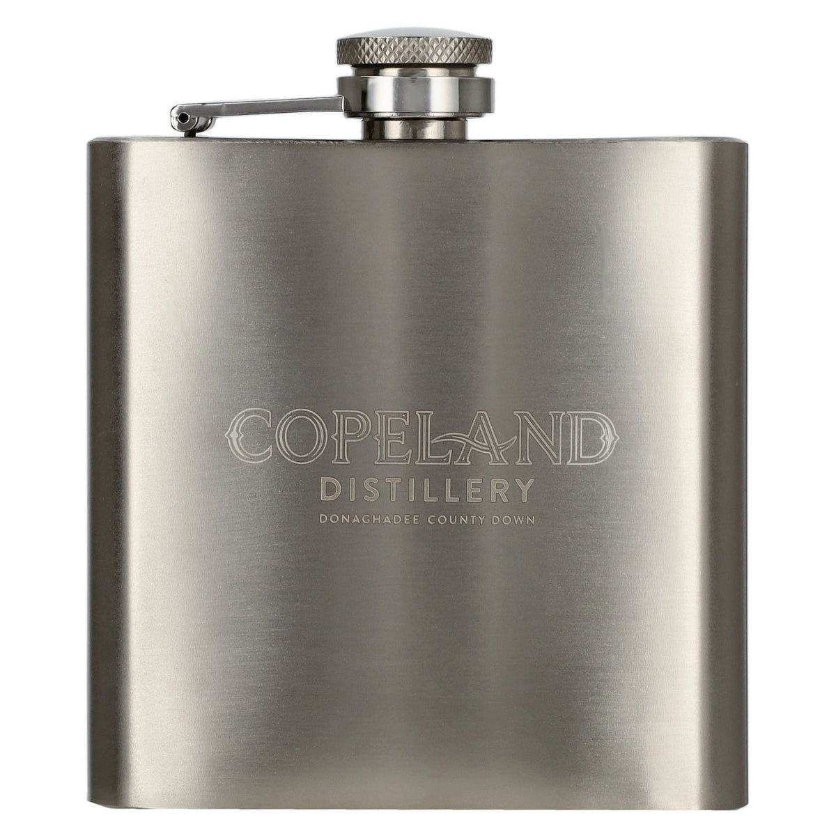 Copeland Distillery stainless steel hip flask