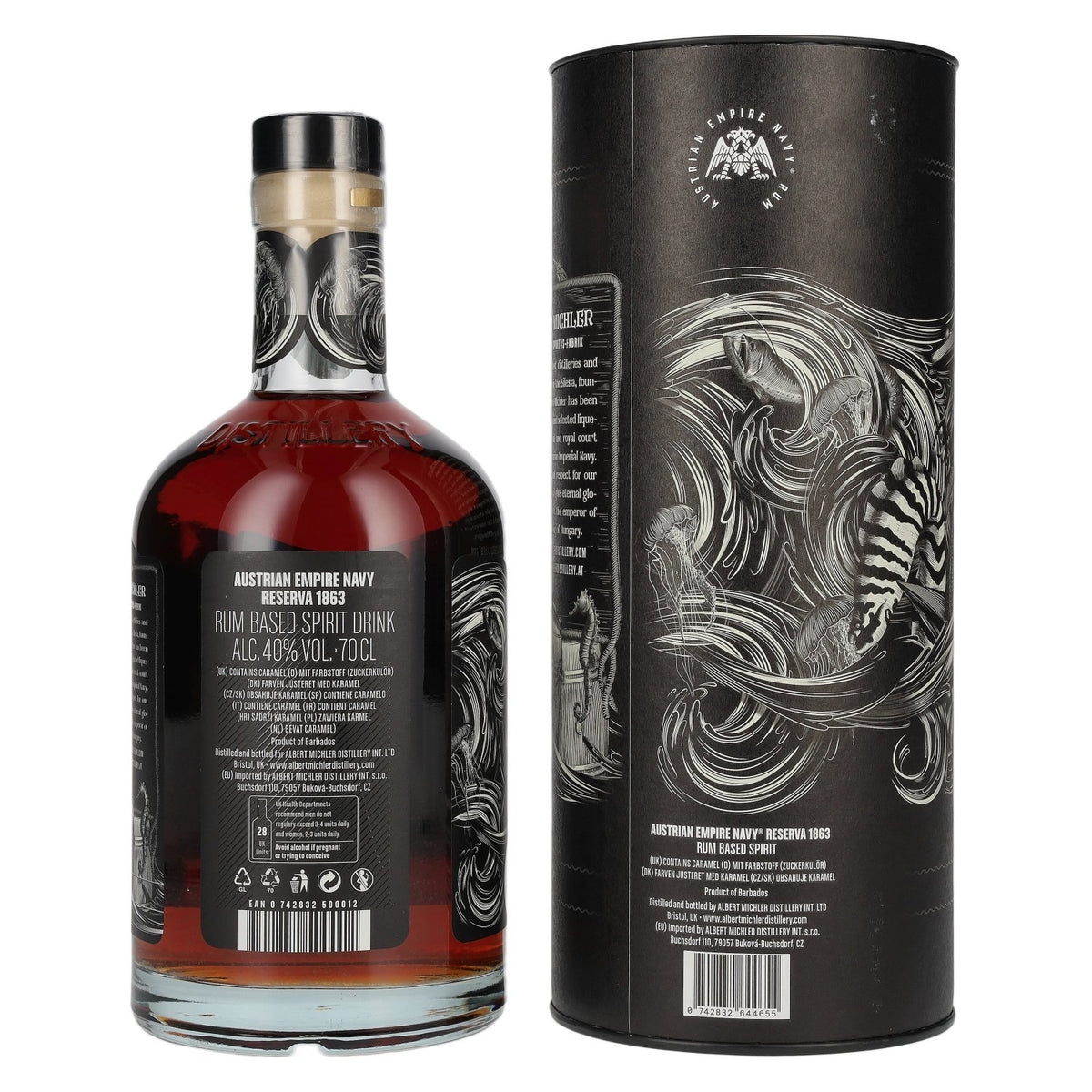 Austrian Empire Navy RESERVA 1863 Rum Based Spirit 40% Vol. 0,7l in Geschenkbox