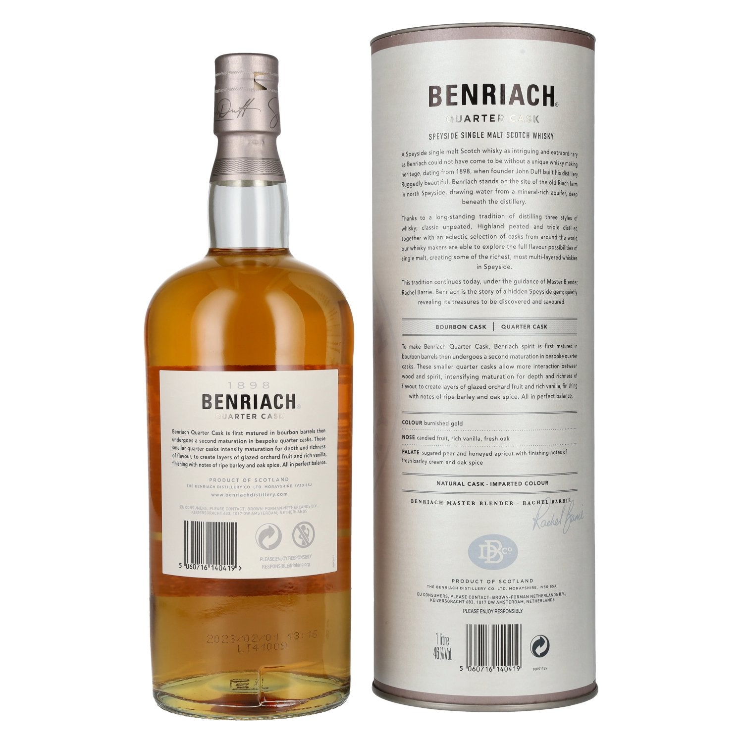 The BenRiach CLASSIC QUARTER CASKS Single Malt Scotch Whisky 46% Vol. 1l in Geschenkbox