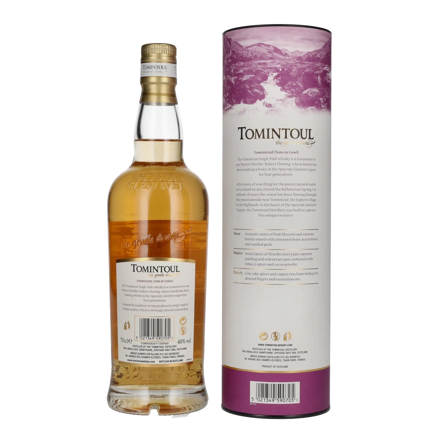 Tomintoul Small Batch Merlot Wine Cask Finish 40% Vol. 0.7L in gift box