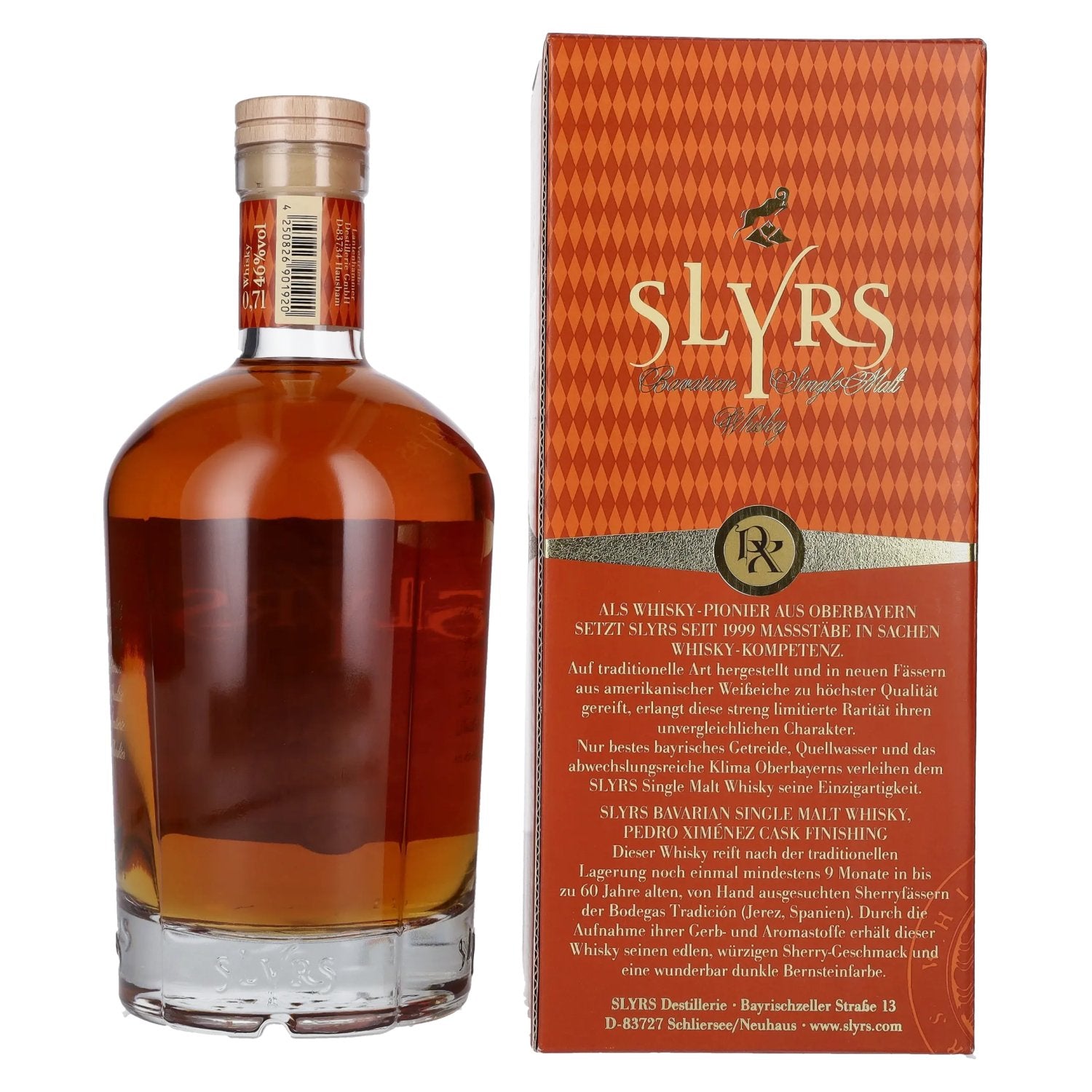 Slyrs Single Malt Whisky Pedro Ximénez Cask Finish 46% Vol. 0.7l in Gift Box