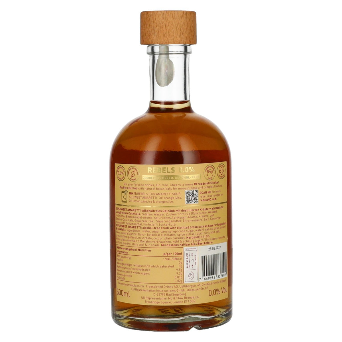 Rebels 0.0% Cheers Revolution Sweet Amaretti Alcohol-Free 0.5l