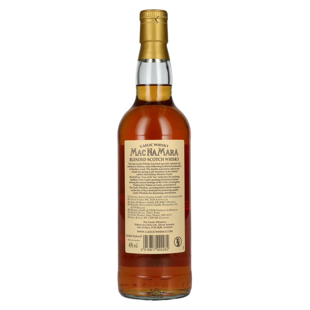 Gaelic Whisky MACNAMARA Madeira Cask Finish Blended Scotch Whisky 40% Vol. 0.7l