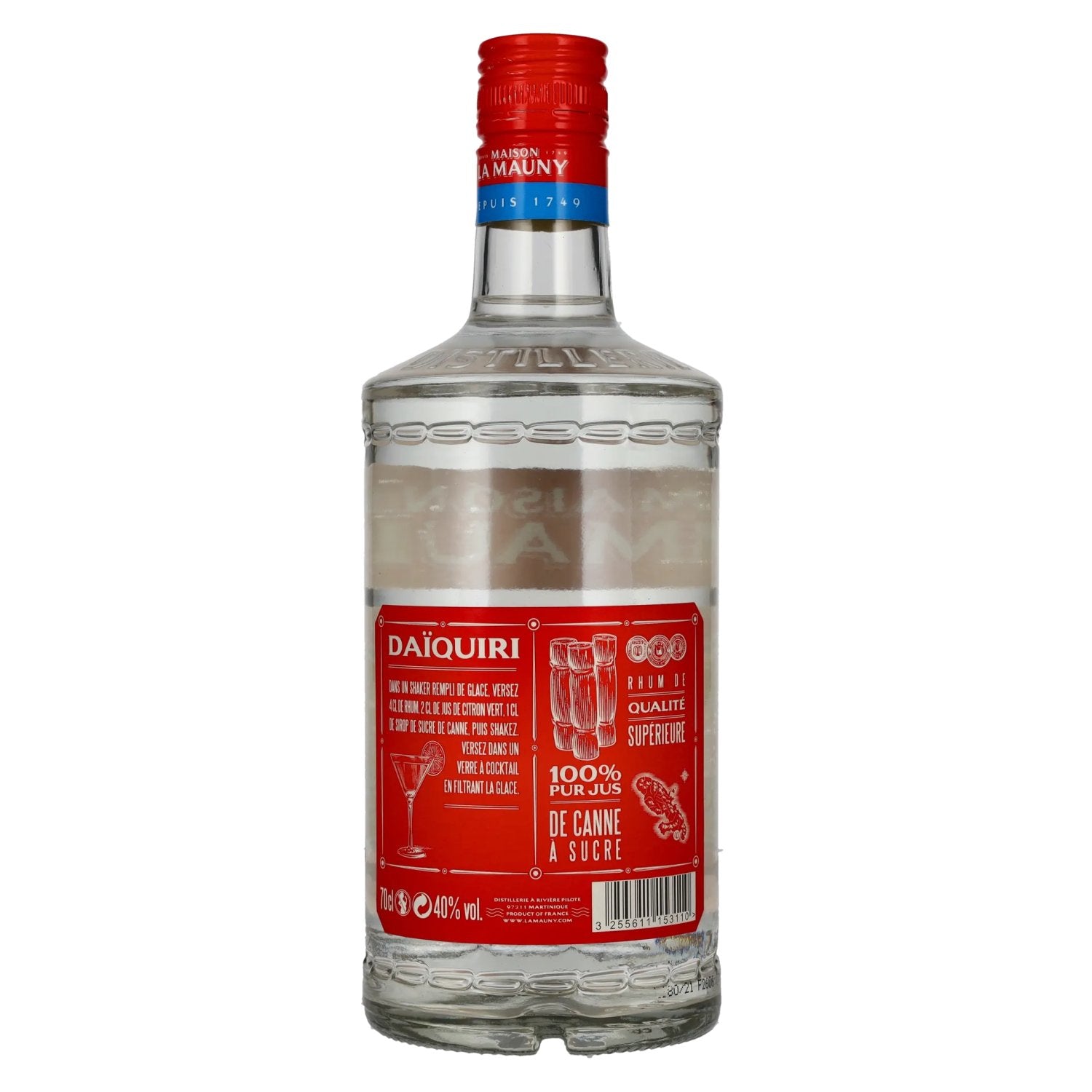 La Mauny White Agricultural Rum Martinique 40% Vol. 0.7l
