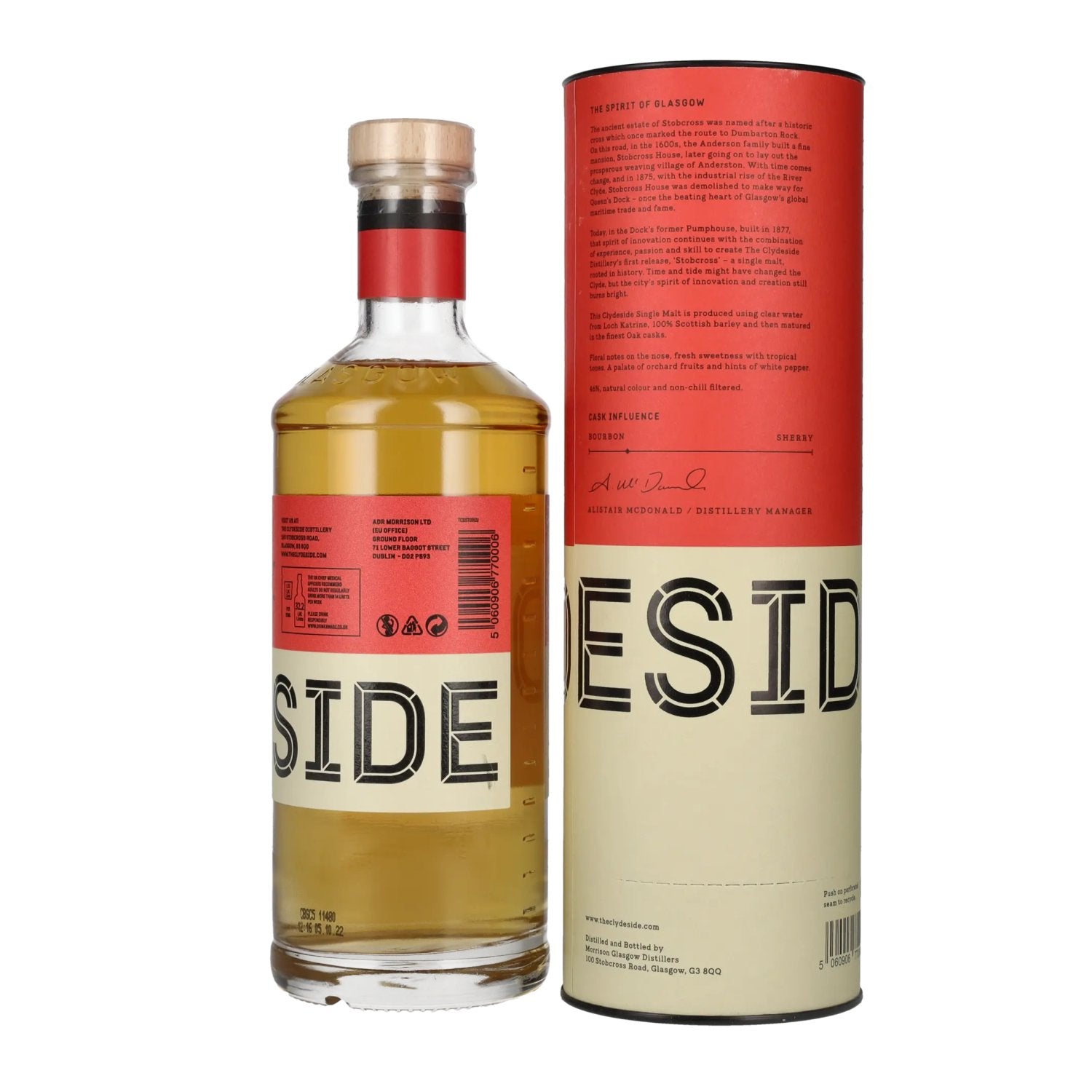 Clydeside STOBCROSS Lowland Single Malt 46% Vol. 0.7l in Gift Box