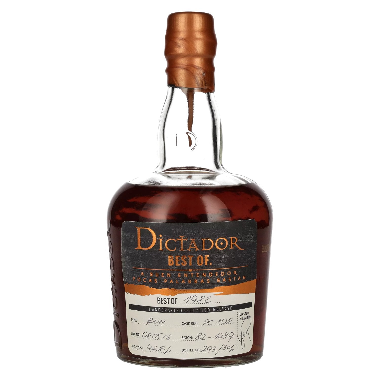 Dictador BEST OF 1982 Colombian Rum 080516/PC108 Limited Release 42.8% Vol. 0.7l