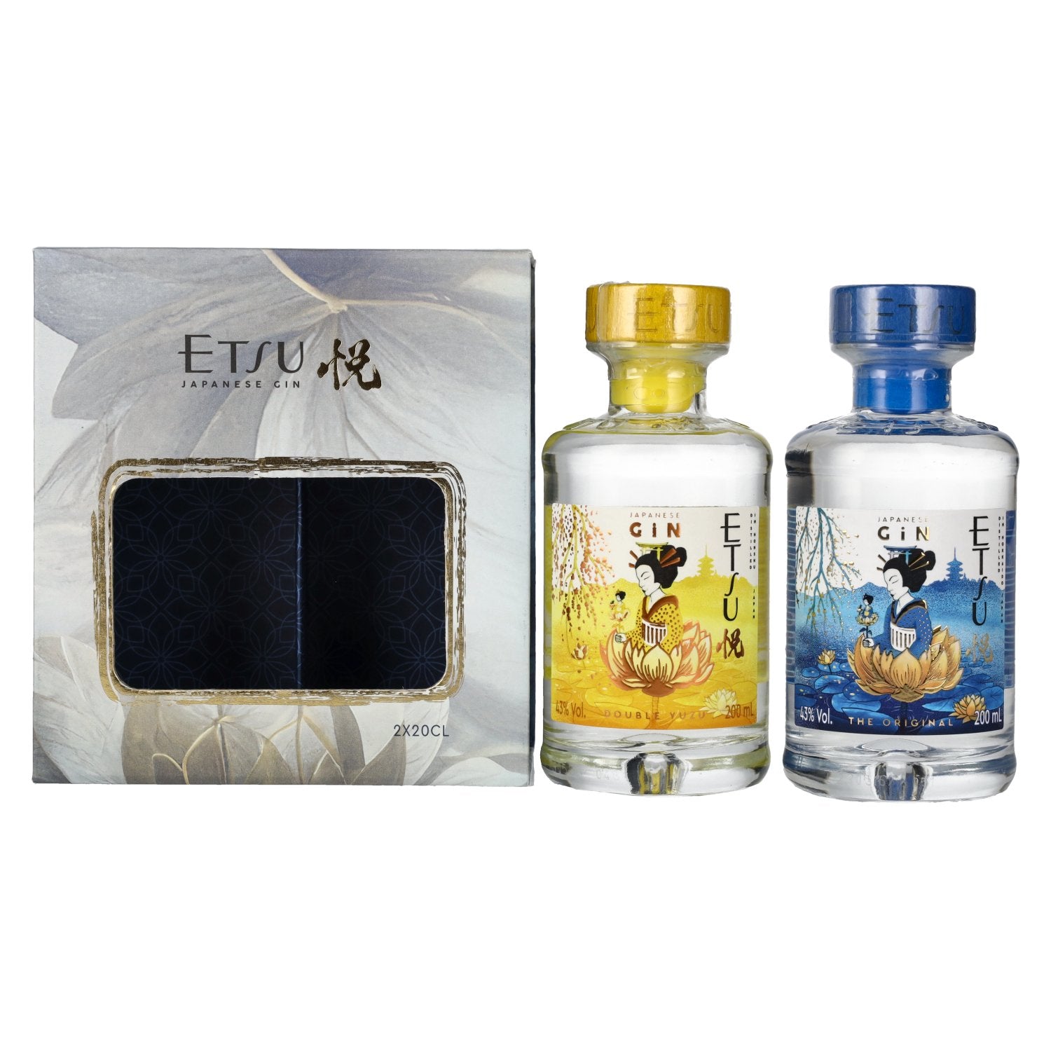 Etsu Japanese Gin Set 43% Vol. 2x0.2L in Gift Box
