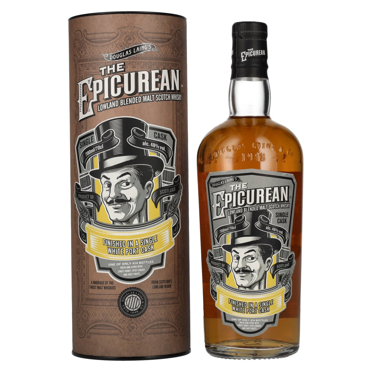 Douglas Laing THE EPICUREAN White Port Cask Finish Limited Edition 48% Vol. 0.7L in Gift Box