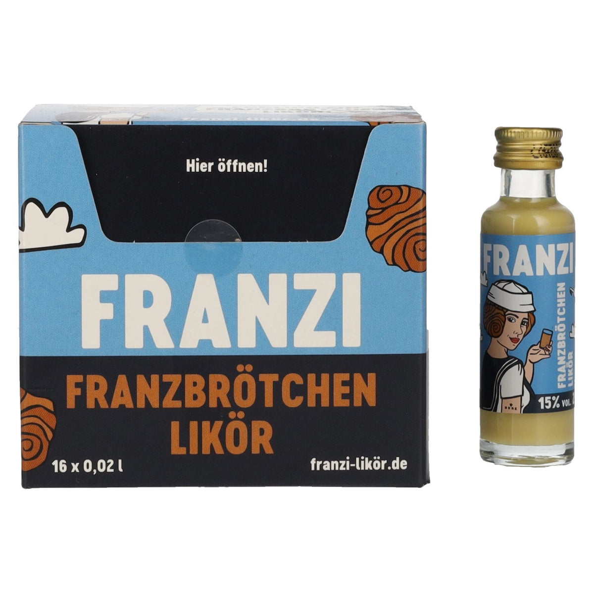 Franzi Franzbrötchen Liqueur 15% Vol. 16x0.02l